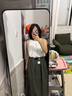 UR2025秋季新款女潮流褶皺工裝口袋腰帶超寬松半裙UWJ550063 墨綠 S (XS-S) 曬單實(shí)拍圖