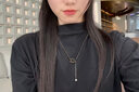 Jay山茶花毛衣鏈女掛件衣服配飾長(cháng)款項鏈吊墜掛繩掛飾送女友生日禮物 【品牌禮盒】黑色 曬單實(shí)拍圖