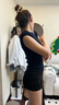 UR2025春季新款女裝簡(jiǎn)約格雷系修身短袖針織衫UWM950031 曬單實(shí)拍圖