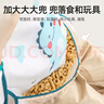 貝肽斯嬰兒吃飯圍兜防水防臟兒童反穿罩衣春秋長(cháng)袖男女寶寶防污圍裙 曬單實(shí)拍圖