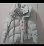 坦博爾羽絨服女短款可拆卸帽時尚大廓形秋冬外套厚530368D 冰霜藍 160  曬單實拍圖