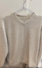 優(yōu)衣庫女裝柔軟針織搖粒絨V領(lǐng)套頭衫/長(cháng)袖25秋冬新款479756 30 淺米色 M 曬單實(shí)拍圖