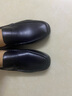 沙馳男鞋透氣真牛皮商務(wù)休閑皮鞋軟皮軟底一腳蹬樂(lè )福鞋輕便男士豆豆鞋 黑色 38 曬單實(shí)拍圖