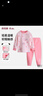 俞兆林（YUZHAOLIN）兒童秋衣秋褲女童內衣套裝純棉中小童睡衣童裝 蛋糕小兔 曬單實(shí)拍圖