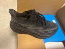 HOKA男款秋季克利夫頓 9跑步鞋CLIFTON 9輕量耐磨緩震 黑色/黑色-寬版 42 曬單實(shí)拍圖