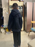 左西男童羊羔絨外套2025新款連帽夾棉兒童秋冬裝男孩棉服 藏青色 140 曬單實(shí)拍圖