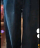 森馬（Semir）牛仔褲女純棉寬松闊腿褲顯瘦潮流秋季松弛感打褶長(zhǎng)褲腰帶復(fù)古 牛仔黃泥染80325 L 曬單實(shí)拍圖