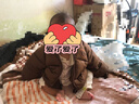 婧麒（JOYNCLEON）兒童棉服男女童裝棉衣外套上衣秋冬裝小寶寶棉襖嬰兒衣服 深咖色（小熊款） 90 cm 曬單實(shí)拍圖