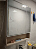 鯨品（JING PIN）加高浴室鏡柜單獨掛墻式太空鋁圓弧鏡柜智能美妝鏡箱抽紙孔儲物鏡 奶咖70cm帶開(kāi)放格智能圓弧鏡柜 （帶美妝架/抽紙孔） 曬單實(shí)拍圖