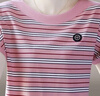 啄木鳥(niǎo)純棉短袖條紋T恤女夏裝2025新款洋氣圓領(lǐng)氣質(zhì)媽媽體恤衫減齡上衣T 皮粉色 4XL 【建議144-160斤】 曬單實(shí)拍圖