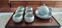 金鑲玉冰片汝窯西施壺 功夫茶具陶瓷茶壺開(kāi)片冰裂泡茶壺家用 陳為勤手作 曬單實(shí)拍圖