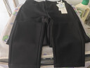 逸陽(yáng)（ESE-Y）奧粒絨微喇褲女2025年冬季新款高腰喇叭加絨褲子 黑色常規 30 曬單實(shí)拍圖