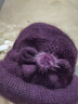 恒源祥帽子女2025秋冬中老年婦女用帽母用呢帽羊毛襯里防寒棉面盆帽子 紫色(單獨帽子) 單件帽子 曬單實(shí)拍圖