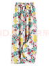 她池松緊腰休閑褲2025夏裝新款女裝度假風(fēng)印花寬松款闊腿褲 曬單實(shí)拍圖