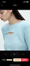朗姿V領(lǐng)套頭通勤毛針織衫鏤空設計感氣質(zhì)時(shí)尚毛衣2025年冬季新款 水藍色 M 曬單實(shí)拍圖