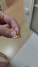 六福珠寶囍愛(ài)系列足金小杏運黃金耳環(huán)銀杏葉耳飾 計價(jià) HXG50101 約2.66克 曬單實(shí)拍圖