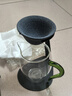 礦石無(wú)孔茶漏一體公道杯咖啡過(guò)濾器漏斗茶具配件陶瓷茶濾泡茶專(zhuān)用 無(wú)孔茶漏套裝+350ml綠把企鵝公杯 曬單實(shí)拍圖