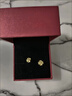 周六福足金999朱槿花黃金耳釘耳飾女生日禮物計價(jià)A0910969 約0.85g 一對 曬單實(shí)拍圖
