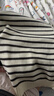 嘟嘟家寶寶條紋毛衣冬裝兒童保暖上衣嬰兒衣服女童冬季衣服 蘭灰白條紋 曬單實拍圖