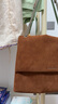 CHARLES&KEITH25秋新品大容量仿麂皮簡(jiǎn)約腋下包女生日禮物CK2-20271514-1 Sienna Brown赭石棕 L 曬單實(shí)拍圖