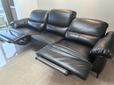 樂(lè )至寶LAZBOY真皮功能沙發(fā)零靠墻復古仿油蠟雙色細紋納帕皮歡樂(lè )谷692 極夜黑-2.77m-三人位雙電動(dòng)-7天 曬單實(shí)拍圖