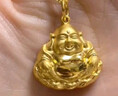 周生生黃金吊墜 足金大肚彌勒佛笑口常開(kāi)金佛掛墜不含鏈73536P計價(jià)5.4克 曬單實(shí)拍圖