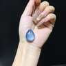 飾界情收藏級天然水晶吊墜冰種海藍寶水滴項鏈掛飾送女友對象生日禮物 約6-8克冰種海藍寶 曬單實拍圖