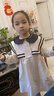 雙魚(yú)兔（SHUAGNYUTU）女寶連衣裙春秋款小香風(fēng)學(xué)院風(fēng)公主裙寶寶長(cháng)袖韓版裙子女童連衣裙 6220白色】 米白色 90 曬單實(shí)拍圖