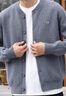 哈吉斯（HAZZYS）男裝 秋冬款毛衣外套棉/羊毛混紡針織開(kāi)衫男ABYZD0CCX22 灰色GE L （175/96A 48） 曬單實(shí)拍圖