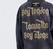 BOY LONDON【朋克少年】秋季情侶款金色字母滿(mǎn)底印花長(cháng)袖襯衫外套N21004 灰色 L 曬單實(shí)拍圖