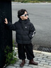安踏兒童羽絨服男中大童2026冬季新款四防科技加厚保暖女孩面包服外套 基礎黑-1 絨子含量85% 160 充絨量155g 曬單實(shí)拍圖