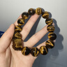 石玥珠寶收藏級14mm天然黃虎眼石虎睛石手串轉運珠貔貅手鏈男女士款禮物 曬單實(shí)拍圖
