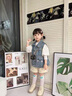 G.DUCKKIDS小黃鴨童裝兒童馬甲春秋2024新款女童牛仔馬夾外穿坎肩無(wú)袖外套 藍色 140 (建議身高130cm 10-11歲cm 曬單實(shí)拍圖