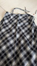 Olrain歐芮兒慵懶百搭裙秋季維希格子設計感不規則半身裙 黑白格子 S 曬單實(shí)拍圖