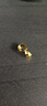 六桂福珠寶黃金耳飾 足金光面光圈耳環(huán)耳釘女送媽媽 EH0002 2.35g 曬單實(shí)拍圖