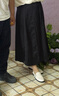 尚都比拉新中式國風(fēng)半身裙女春秋a字顯瘦改良馬面裙黑色中長(cháng)裙 黑色 XL 曬單實(shí)拍圖