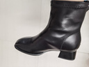 百思圖2025冬季新款氣質(zhì)通勤白色法式小踝靴粗跟女短靴CM108DD5【預售】 黑色 38 曬單實(shí)拍圖