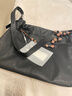 裘真植鞣羊皮云舒流浪包大容量垃圾袋通勤包休閑單肩斜挎hobo包女 黑色珠串套裝 曬單實(shí)拍圖