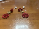 芯奢中國風(fēng)雙喜耳環(huán)中式結婚耳夾無(wú)耳洞女漢服敬酒服耳飾喜字新娘耳墜 長(cháng)款囍字【耳夾】蚊香盤(pán) 曬單實(shí)拍圖