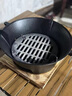 煦凜日本圍爐煮茶鑄鐵炭爐燒烤爐家用烤火爐戶(hù)外爐室內老式木碳圍爐 27cm爐+烤網(wǎng)+木底座 曬單實(shí)拍圖