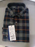 羅蒙（ROMON）秋季長(cháng)袖襯衫男士全棉磨毛棕色格子襯衣中年商務(wù)休閑爸爸裝上衣服 3W02029-1 2XL /41 曬單實(shí)拍圖
