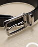 ELLE HOMME男士商務(wù)皮帶 頭層牛皮針扣腰帶 不銹鋼扣頭褲帶 生日禮物 曬單實拍圖