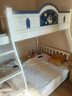 圣伯頓上下鋪雙層床實(shí)木兒童床姐弟互不打擾上下床高低床雙人子母床 爬梯+書(shū)架+雙抽+床墊 上130下150 曬單實(shí)拍圖