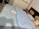 無(wú)印良品高檔牛奶絨床上四件套 冬季保暖加厚法蘭絨1.8米床貼布繡被套200*230cm床單 曬單實(shí)拍圖