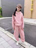Dudant國際品牌女童工裝套裝春秋2025新款衣服兒童大童秋裝運(yùn)動(dòng)休閑穿搭 F23粉色 120 cm 曬單實(shí)拍圖