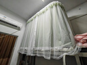 無(wú)印良品大學(xué)生宿舍u型軌道床簾上鋪蚊帳一體式下鋪通用全包圍遮擋簾窗簾 抹茶綠【五面強遮光 U型導軌】 90cm*190cm 上下鋪通用導軌支架 曬單實(shí)拍圖