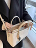 ANYSMIC奢侈高檔品牌包包女包真皮2025新款女包感手提斜挎包大容量單肩包 米白色 曬單實(shí)拍圖