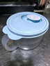 特百惠（Tupperware）微波湯碗圓形微波爐加熱帶把手防燙上班族學(xué)生塑料飯盒露營(yíng)野餐盒 藍色460ml 曬單實(shí)拍圖