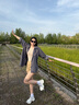 Cmxvz Kabot老爹鞋女2025新款夏季百搭厚底港風(fēng)增高網(wǎng)面透氣運動(dòng)鞋休閑跑步鞋白灰色36 曬單實(shí)拍圖
