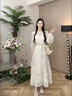 蝶嬌諾（DIEJIAONUO）秋季連衣裙子女裝2025年新款韓版法式溫柔風(fēng)純欲風(fēng)氣質(zhì)顯瘦鹽系 圖片色+腰帶 S 曬單實(shí)拍圖